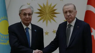 Cumhurbaşkanı Recep Tayyip Erdoğan, resmî ziyarette bulunan Kazakistan Cumhurbaşkanı Kasım