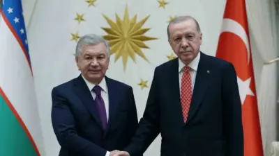 Cumhurbaşkanı Recep Tayyip Erdoğan, Özbekistan Cumhurbaşkanı Şevket Mirziyoyev ile Cumhurbaşkanlığı