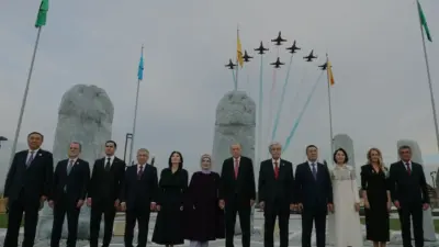 Cumhurbaşkanı Erdoğan, TDT Zirvesi kapsamında liderlerle birlikte Türk Devletleri Medeniyet