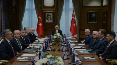 Cumhurbaşkanı Erdoğan başkanlığında toplanan Yüksek İstişare Kurulu, Cumhurbaşkanlığı Külliyesi'nde bir