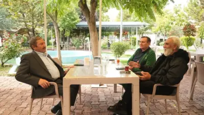 Darende Belediye Başkanı Alican Bozkurt, iş insanı Mehmet Ünal ile