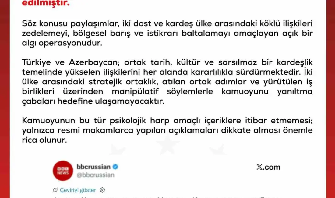 Dezenformasyonla Mücadele Merkezi, bazı uluslararası basın yayın organlarında ve sosyal