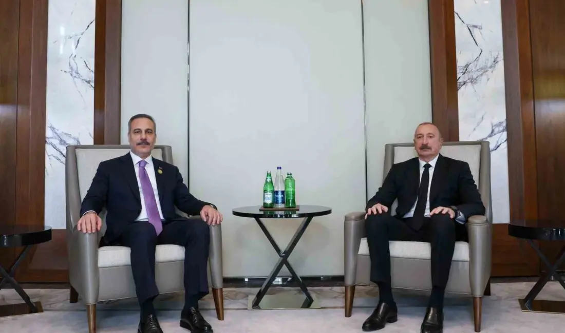 Dışişleri Bakanı Hakan Fidan, resmi ziyaret kapsamında geldiği Azerbaycan’da Cumhurbaşkanı