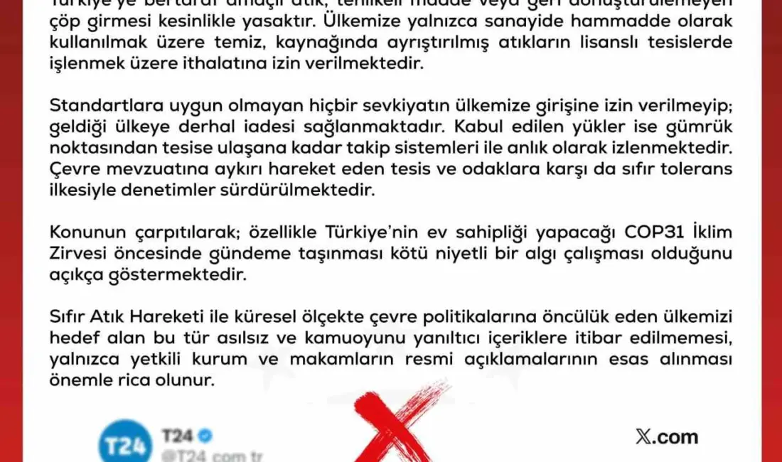 Dezenformasyonla Mücadele Merkezi (DMM) tarafından, bazı basın yayın organlarında ve