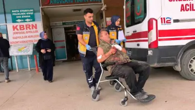 Bursa’nın İnegöl ilçesinde odun kesimi sırasında motorlu testereye elini kaptıran