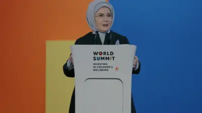 Emine Erdoğan, Semerkant'ta düzenlenen dünya zirvesinde çocuk refahı ve savaş