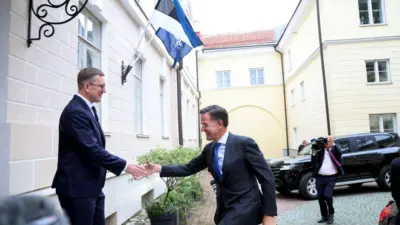 Estonya Başbakanı Kristen Michal, NATO Genel Sekreteri Mark Rutte ile