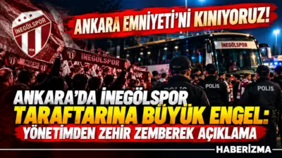 Ankaragücü deplasmanı için Ankara’ya giden 4 otobüs dolusu İnegölspor taraftarının