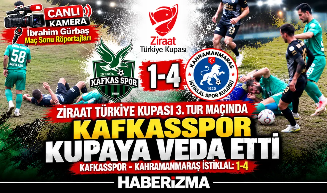 Ziraat Türkiye Kupası 3. Tur Maçında Kafkasspor sahasında Kahramanmaraş İstiklalspora
