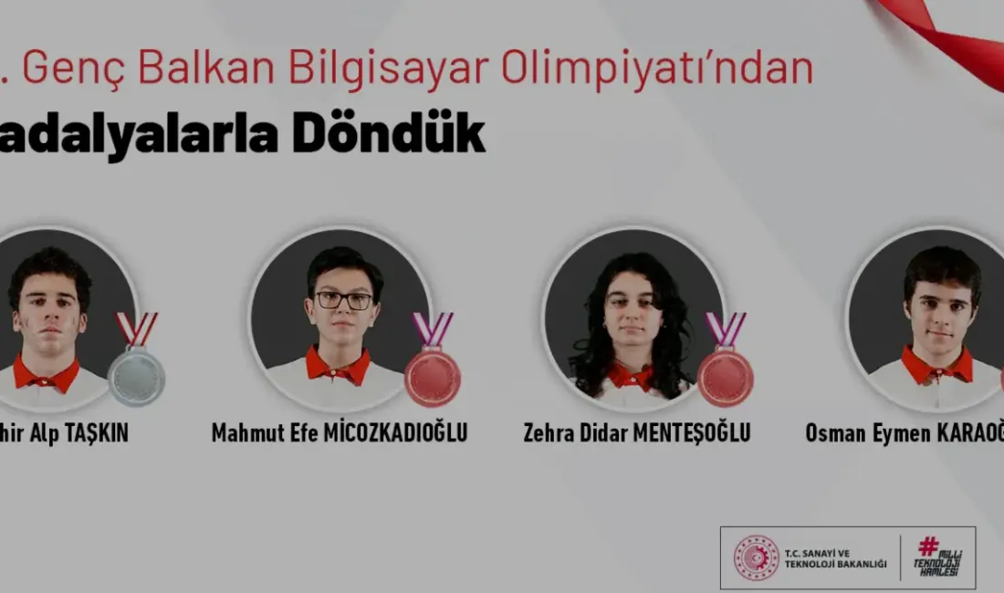 Saraybosna'da düzenlenen 19. Genç Balkan Bilgisayar Olimpiyatı'nda Türkiye 1 gümüş