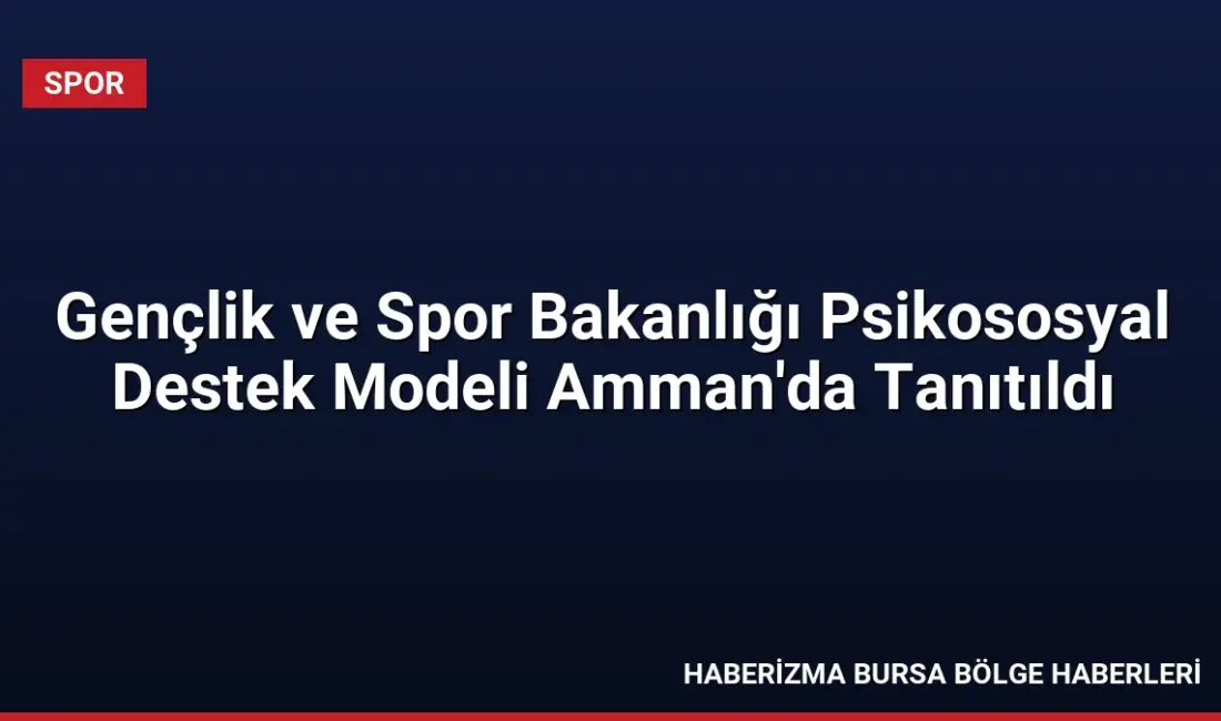 GSB heyeti, Amman'daki uluslararası çalıştayda Türkiye'nin gençlere yönelik psikososyal destek