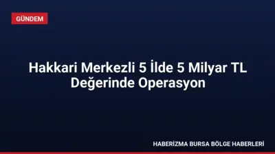 Hakkari merkezli 5 ilde düzenlenen operasyonda uyuşturucu gelirleriyle elde edilen