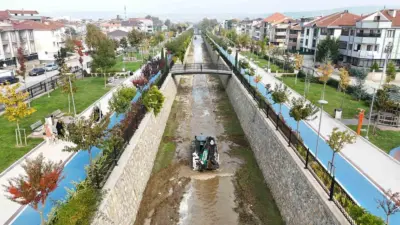 İnegöl Belediyesi, kış mevsimi öncesi beklenen yağışlar nedeniyle Kanal İnegöl’de