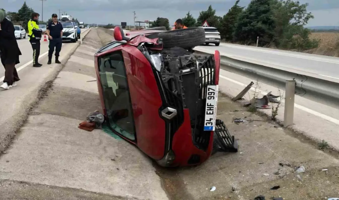 Karacabey-Bandırma yolunda otomobil kanala uçtu bir kişi yaralandı. Edinilen bilgiye