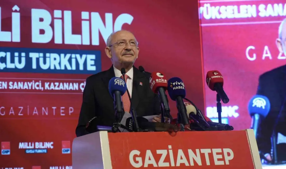 CHP Genel Başkanı Kemal Kılıçdaroğlu, Gaziantep’te partisinin İl Başkanlığınca düzenlenen
