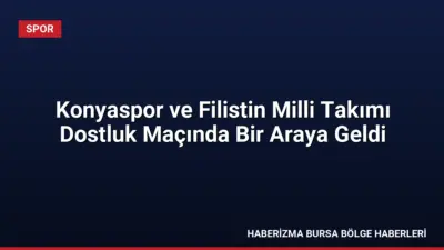 Konyaspor ile Filistin Milli Takımı arasındaki dostluk maçı, Filistin'deki yarım