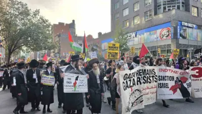 ABD’nin New York şehrinde “3 Yıllık Soykırım, Filistin İçin Yürüyüş”