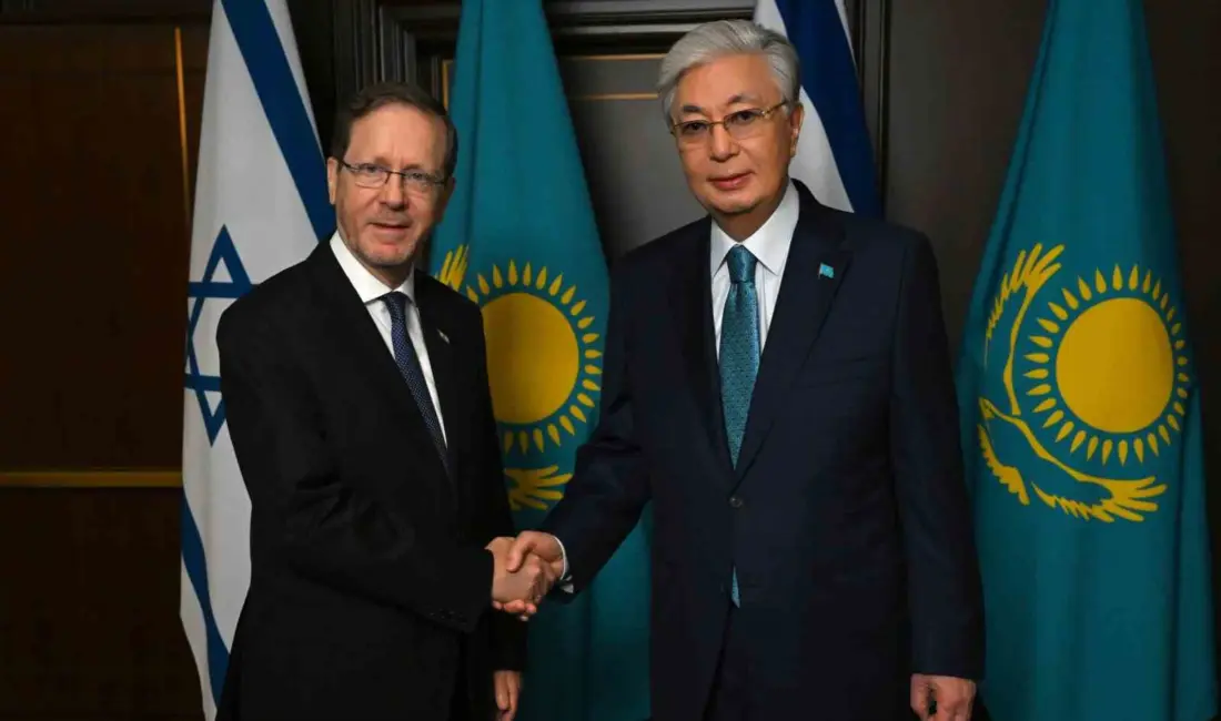 Kazakistan Cumhurbaşkanı Kasım Cömert Tokayev, Azerbaycan’ın başkenti Bakü’de İsrail Cumhurbaşkanı