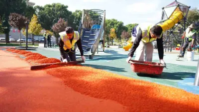 Yıldırım Belediyesi, kış mevsimi öncesi ilçedeki parklardaki bakım ve onarım