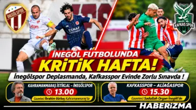 İnegöl futbolunun iki temsilcisi İnegölspor ve Kafkasspor, 9. hafta karşılaşmalarında